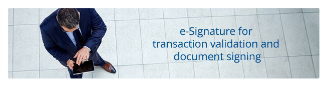 e-Signatures for transaction validation and document signing